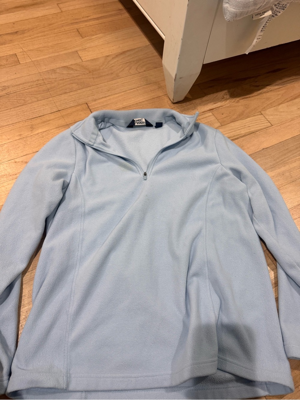 Lands' End Light Blue Half-Zip Fleece Pullover